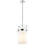 Pilaster Pendant - Polished Nickel / Matte White