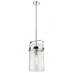 Pilaster Pendant - Polished Nickel / Clear