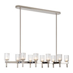 Lucian Linear Pendant - Polished Nickel / Clear