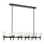 Lucian Linear Pendant - Urban Bronze / Clear