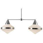 Willard Linear Pendant - Polished Nickel / Matte Opal