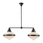 Willard Linear Pendant - Urban Bronze / Matte Opal