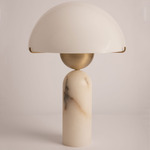 Peono Table Lamp - White Alabaster / Opal