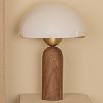 Peono Table Lamp - Walnut / Opal