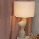 Venuso Table Lamp - Beige Ceramic / Ecru Cotton