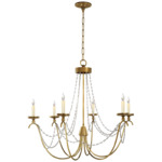 Marigot Chandelier - Antique-Burnished Brass