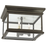 Club Square Ceiling Light - Bronze / Clear