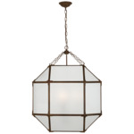 Morris Pendant - Antique Zinc / Frosted