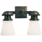 New York Subway Bathroom Vanity Light - Bronze / White