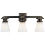 New York Subway Bathroom Vanity Light - Bronze / White