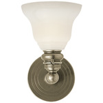 Boston Glass Functional Wall Sconce - Antique Nickel / White Glass