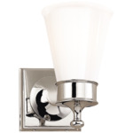 Siena Wall Sconce - Polished Nickel / White