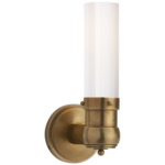 Graydon Wall Sconce - Hand Rubbed Antique Brass / White