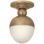 Clark Ceiling Light - Hand Rubbed Antique Brass / White