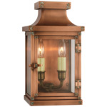 Bedford Wide Outdoor Wall Light - Natural Copper / Clear