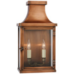 Bedford Wide Outdoor Wall Light - Natural Copper / Clear