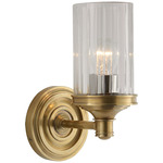 Ava Wall Sconce - Hand Rubbed Antique Brass / Crystal