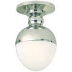 Clark Ceiling Light - Polished Nickel / White