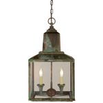 Brantley Lantern Pendant - Vedrigris / Clear