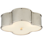 Basil Ceiling Light Fixture - Polished Nickel / Frosted