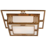 Enrique Ceiling Light - Gilded Iron / White