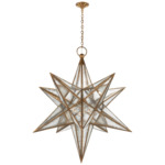 Moravian Star Pendant - Gilded Iron / Antique Mirror