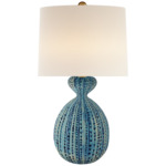 Gannet Table Lamp - Pebbled Aquamarine / Linen