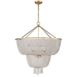 Jacqueline Chandelier - Hand Rubbed Antique Brass / Clear