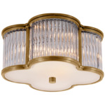 Basil Ceiling Light Fixture - Natural Brass / Clear / Frosted