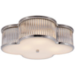 Basil Ceiling Light Fixture - Polished Nickel / Clear Glass / Frosted