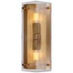 Clayton Wall Sconce - Hand Rubbed Antique Brass / Crystal