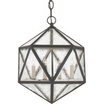 Zeno Pendant - Aged Iron / Antique Mirror