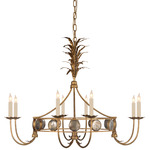 Gramercy Ring Chandelier - Gilded Iron / Antique Mirror