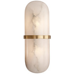 Melange Pill Wall Sconce - Antique-Burnished Brass / Alabaster