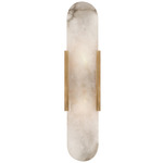 Melange Elongated 20 inch Wall Sconce - Antique-Burnished Brass / Alabaster