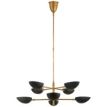 Graphic Chandelier - Hand Rubbed Antique Brass / Black