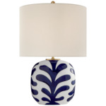 Parkwood Table Lamp - New White / Cobalt / Cream Linen