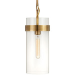 Presidio Pendant - Hand-Rubbed Antique Brass / Clear