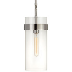 Presidio Pendant - Polished Nickel / Clear