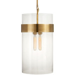 Presidio Pendant - Hand-Rubbed Antique Brass / Clear