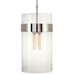 Presidio Pendant - Polished Nickel / Clear