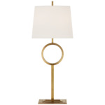 Simone Buffet Lamp - Hand-Rubbed Antique Brass / Linen