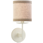 Walker Wall Sconce - Light Cream / Natural Linen