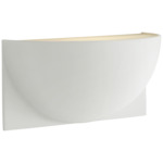 Quarter Sphere Wall Sconce - White / Frosted