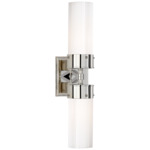 Marais Double Wall Sconce - Polished Nickel / White