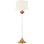 Alberto Floor Lamp - Antique Gold Leaf / Linen