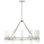 Presidio Chandelier - Polished Nickel / Clear