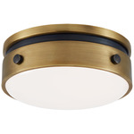 Hicks Solitaire Ceiling Light - Bronze / Hand-Rubbed Antique Brass / White