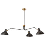 Charlton Chandelier - Brass / Black