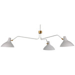 Charlton Chandelier - Brass / White